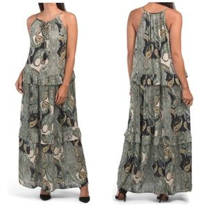 Paisley Lurex Maxi Dress